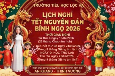 Lịch nghỉ Tết Nguyên Đán Bính Ngọ năm2026