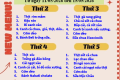 Thực đơn bán trú từ ngày 11/05/2026 đến ngày 15/05/2026